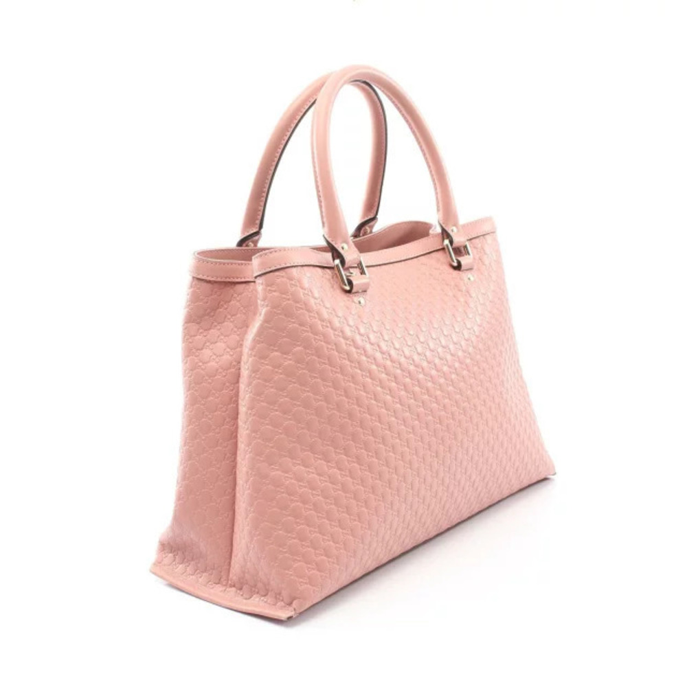 Gucci Microssima Pink Handbag Leather Pink